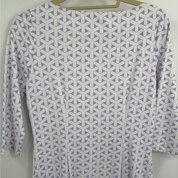 J.McLaughlin Mari boat Geometric shift 3/4 sleeve Catalina cloth Dress small NWT - Picture 7 of 14